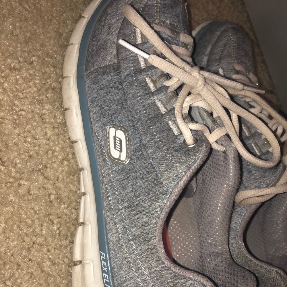 Gray Sketchers With Memory Foam - image 4